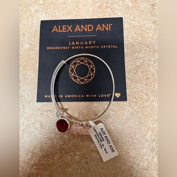 Alex and Ani Birthstones Expandable Bangle for Women, Birthday Crystal Charms - Picture 5 of 6